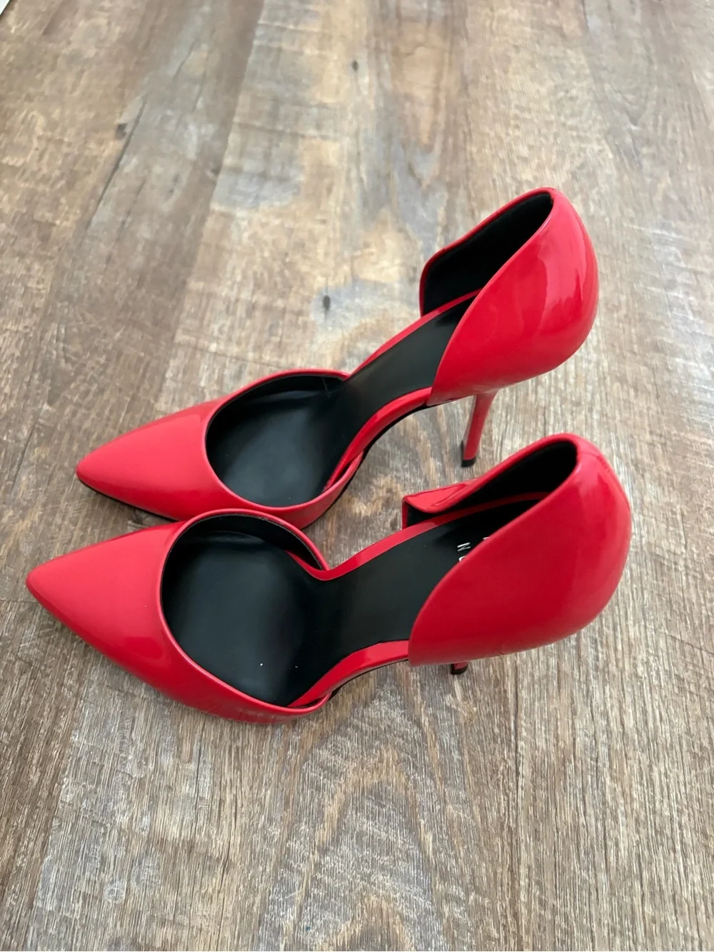 Mix No. 6 Red Patent Pointed-Toe D'Orsay Heels